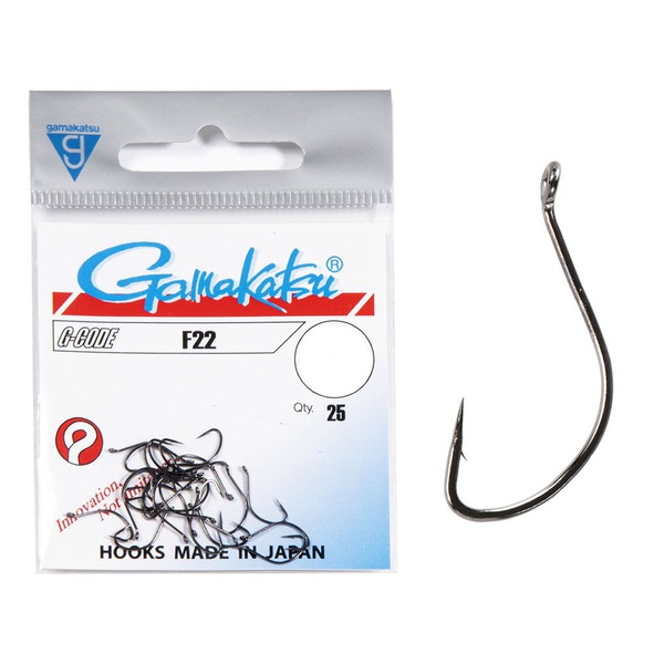 Крючки Gamakatsu F22 Hooks Black разм. 6 (25шт)