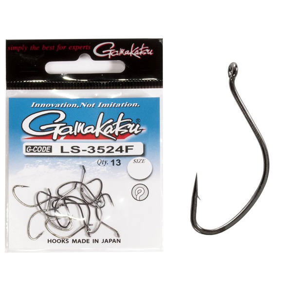 Крючки Gamakatsu LS-3524F New Label Eyed Hooks Black разм. 06 (13шт)