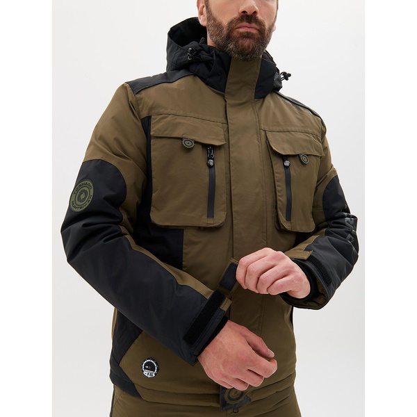 Костюм Huntsman Торнадо -15 хаки/чёрный, тк. Исландия