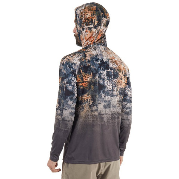 Футболка FHM Mark Hoodie V3 принт серо-оранжевый/серый