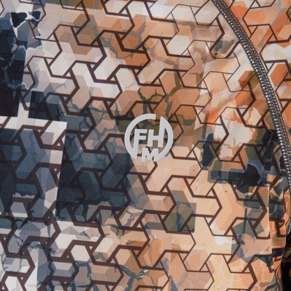 Футболка FHM Mark Hoodie V3 принт серо-оранжевый/серый