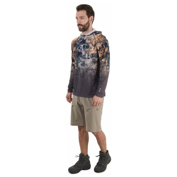 Футболка FHM Mark Hoodie V3 принт серо-оранжевый/серый