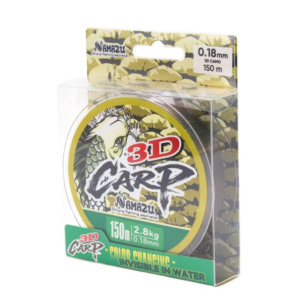 Леска Namazu 3D Carp (3D Camo, L-150 м) d-0,18 мм / 2,8 кг
