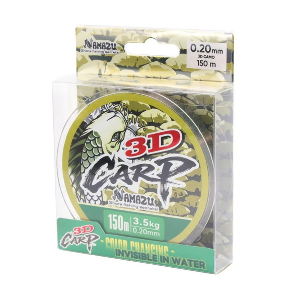 Леска Namazu 3D Carp (3D Camo, L-150 м) d-0,20 мм / 3,5 кг