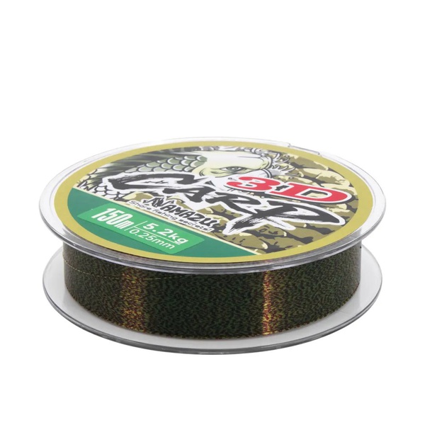 Леска Namazu 3D Carp (3D Camo, L-150 м) d-0,25 мм / 5,2 кг