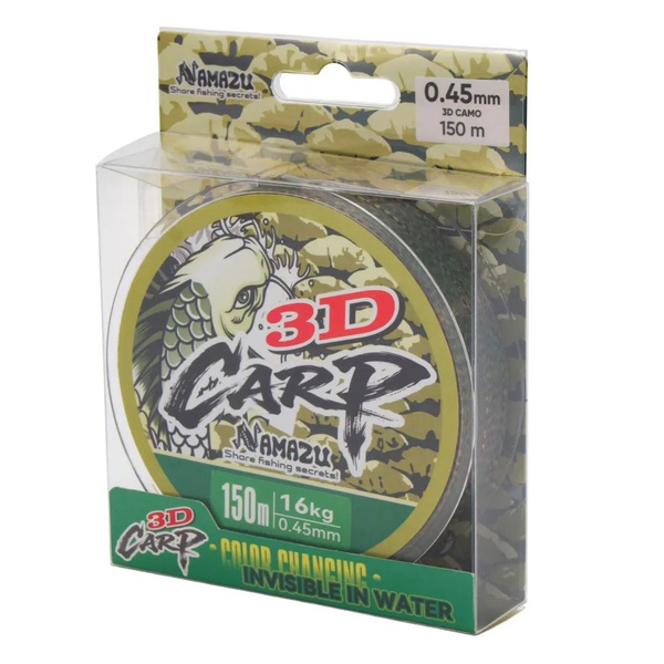 Леска Namazu 3D Carp (3D Camo, L-150 м) d-0,45 мм / 16 кг
