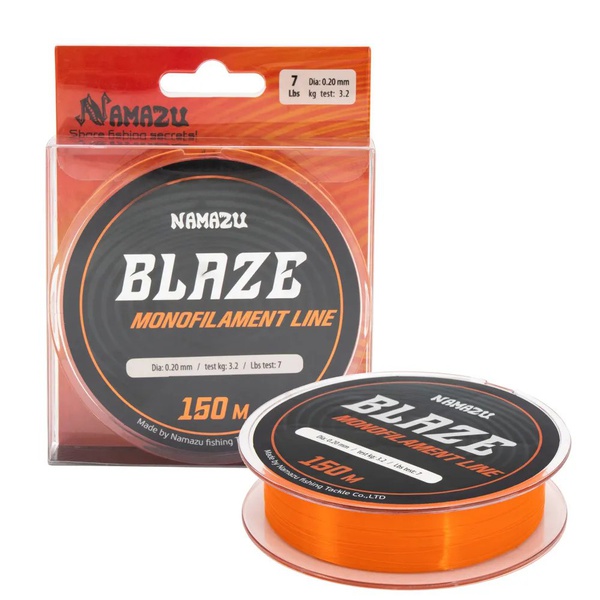 Леска Namazu Blaze (оранжевая, L-150 м) d-0,20 мм / 3,2 кг