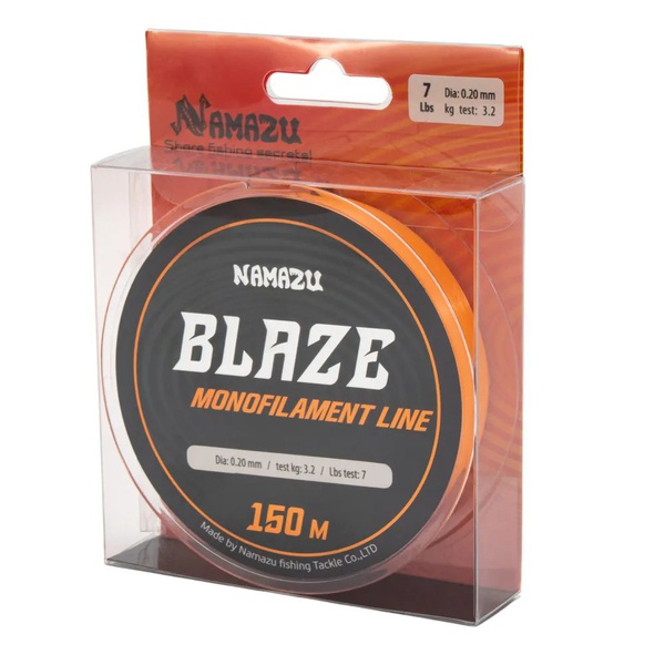 Леска Namazu Blaze (оранжевая, L-150 м) d-0,20 мм / 3,2 кг