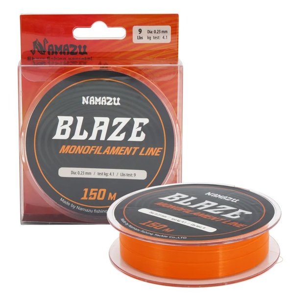 Леска Namazu Blaze (оранжевая, L-150 м) d-0,23 мм / 4,1 кг