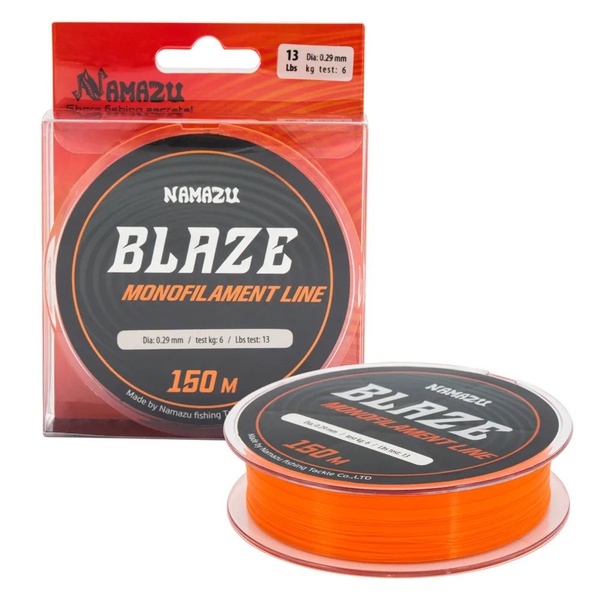 Леска Namazu Blaze (оранжевая, L-150 м) d-0,29 мм / 6 кг