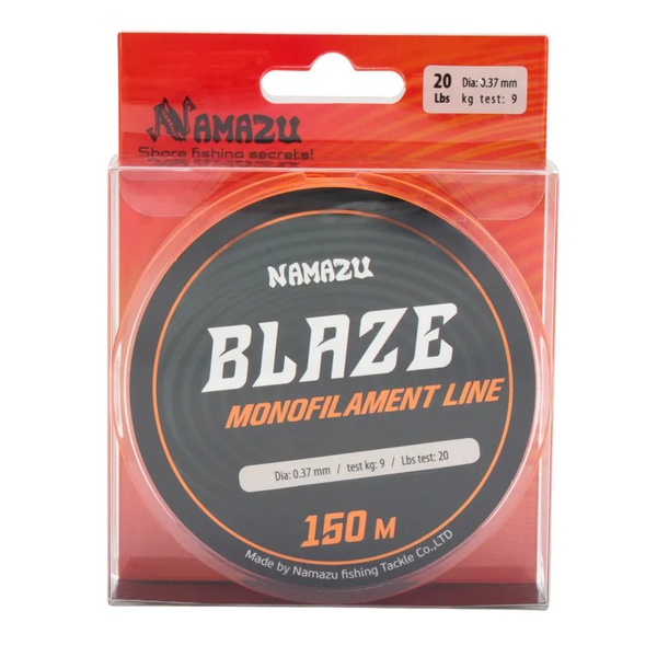Леска Namazu Blaze (оранжевая, L-150 м) d-0,37 мм / 9 кг