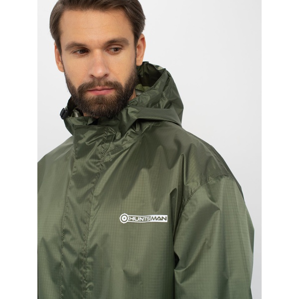Костюм влаго-ветрозащитный Huntsman Склон-2 Зелёный, тк. Таффета