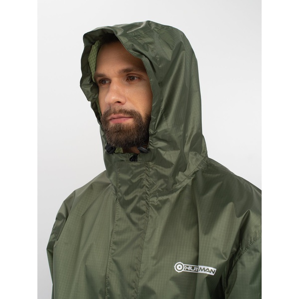 Костюм влаго-ветрозащитный Huntsman Склон-2 Зелёный, тк. Таффета