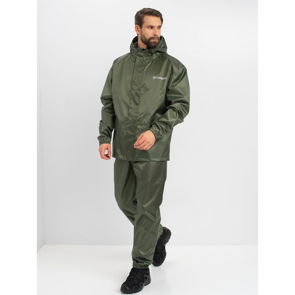 Костюм влаго-ветрозащитный Huntsman Склон-2 Зелёный, тк. Таффета