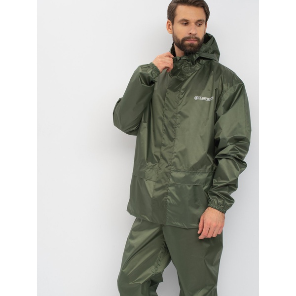 Костюм влаго-ветрозащитный Huntsman Склон-2 Зелёный, тк. Таффета
