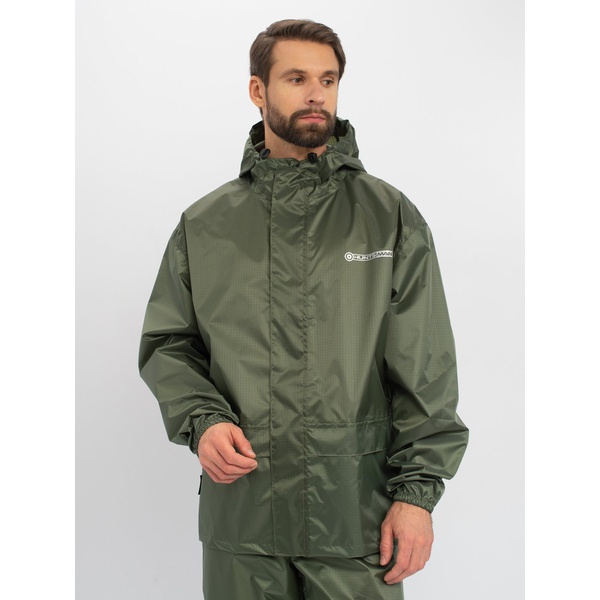 Костюм влаго-ветрозащитный Huntsman Склон-2 Зелёный, тк. Таффета