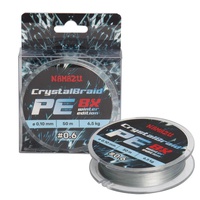 Шнур плетеный Namazu CrystalBraid PE 8Х (50 м) d-0,10 мм / 6,5 кг