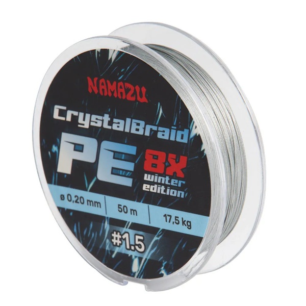 Шнур плетеный Namazu CrystalBraid PE 8Х (50 м) d-0,20 мм / 17.5 кг