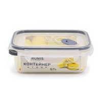 Контейнер Runis Stone (герметичный, с клапаном, прямоугол.) 0.7 л