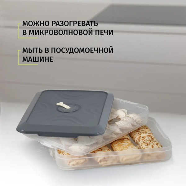 Контейнер для заморозки и хранения Runis (2 яруса) графит