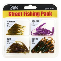 Набор слагов и твистеров Lucky John Pro Series Street Fishing Pack Set 06 (46 шт)