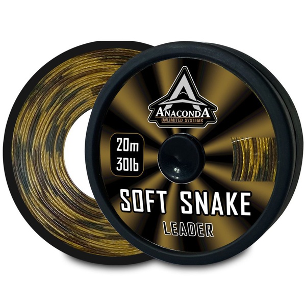 Шок-лидер плетёный Anaconda Soft Snake (20 м) тест 30 lb