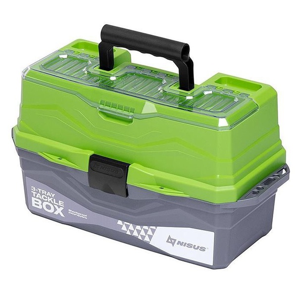 Ящик для снастей Nisus Tackle Box (трёхполочный) зеленый
