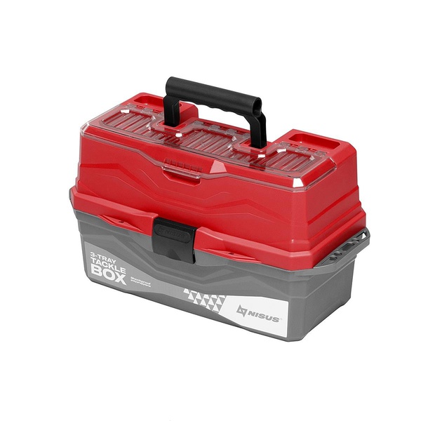 Ящик для снастей Nisus Tackle Box (трёхполочный) красный