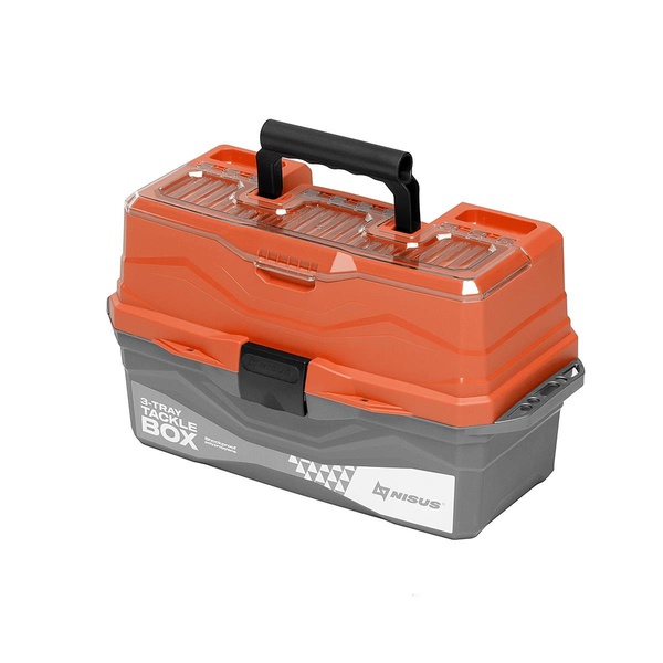 Ящик для снастей Nisus Tackle Box (трёхполочный) оранжевый