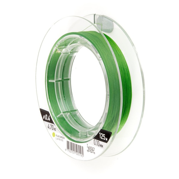 Леска плетёная Lucky John Vanrex х8 Braid Fluo Green 125/010