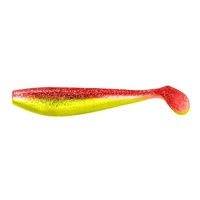 Виброхвост Helios Zander 4"/10,2 см (5 шт) red/lemon