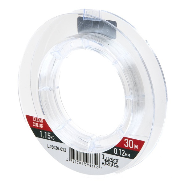 Леска монофильная Lucky John Ice Soft Fluorocarbon Ø 0.12 мм/тест 1.28 кг/30 м