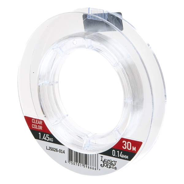 Леска монофильная Lucky John Ice Soft Fluorocarbon Ø 0.14 мм/тест 1.62 кг/30 м