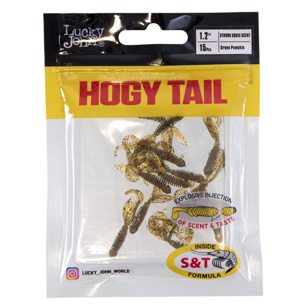 Твистеры съедобные Lucky John Pro Series Hogy Tail 1.2in (3,05 см/15 шт) PA03