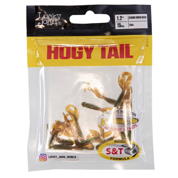 Твистеры съедобные Lucky John Pro Series Hogy Tail 1.2in (3,05 см/15 шт) PA16