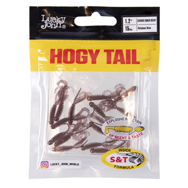 Твистеры съедобные Lucky John Pro Series Hogy Tail 1.2in (3,05 см/15 шт) S19