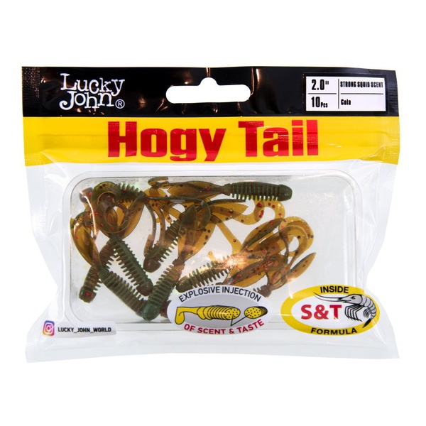 Твистеры съедобные Lucky John Pro Series Hogy Tail 2.0in (5 см/10 шт) PA16
