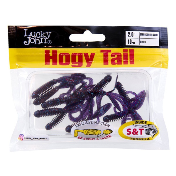 Твистеры съедобные Lucky John Pro Series Hogy Tail 2.0in (5 см/10 шт) S63