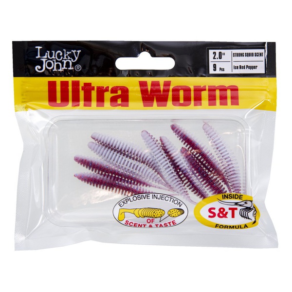 Слаги плавающие Lucky John Pro Series Trick UltraWorm 2.0" (5см) 9 шт T68