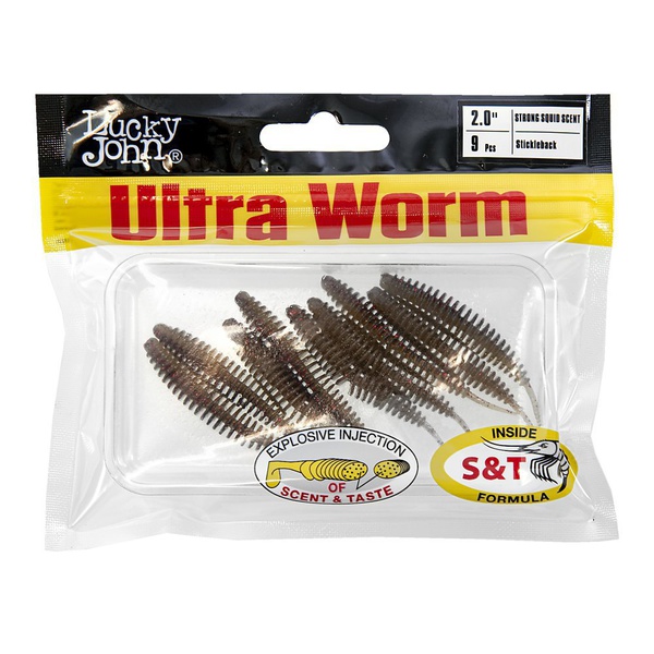 Слаги плавающие Lucky John Pro Series Trick UltraWorm 2.0" (5см) 9 шт T77