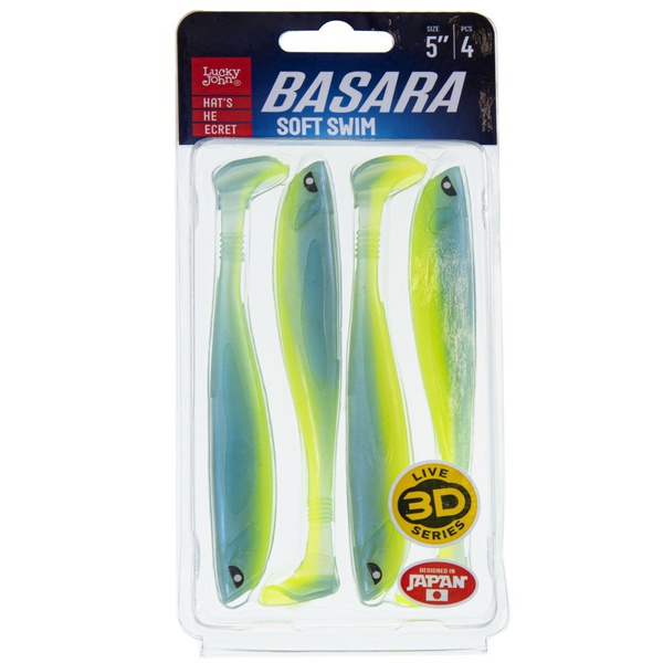 Виброхвост Lucky John 3D Series Basara Soft Swim 5" (12,7 см) 4шт T57