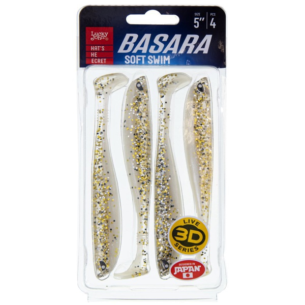 Виброхвост Lucky John 3D Series Basara Soft Swim 5" (12,7 см) 4шт PG53