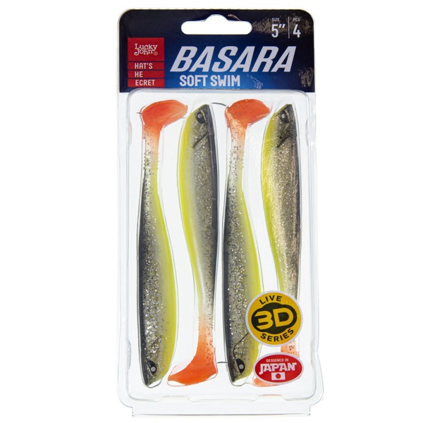 Виброхвост Lucky John 3D Series Basara Soft Swim 5" (12,7 см) 4шт PG50