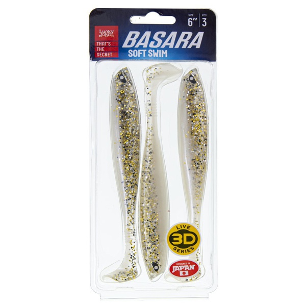Виброхвост Lucky John 3D Series Basara Soft Swim 6" (15,2 см/3 шт) PG53