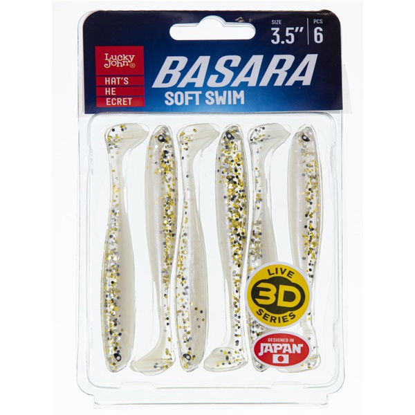 Виброхвост Lucky John 3D Series Basara Soft Swim 3,5" (8,9 см) PG53