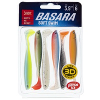 Виброхвост Lucky John 3D Series Basara Soft Swim 3,5" (8,9 см) MIX1