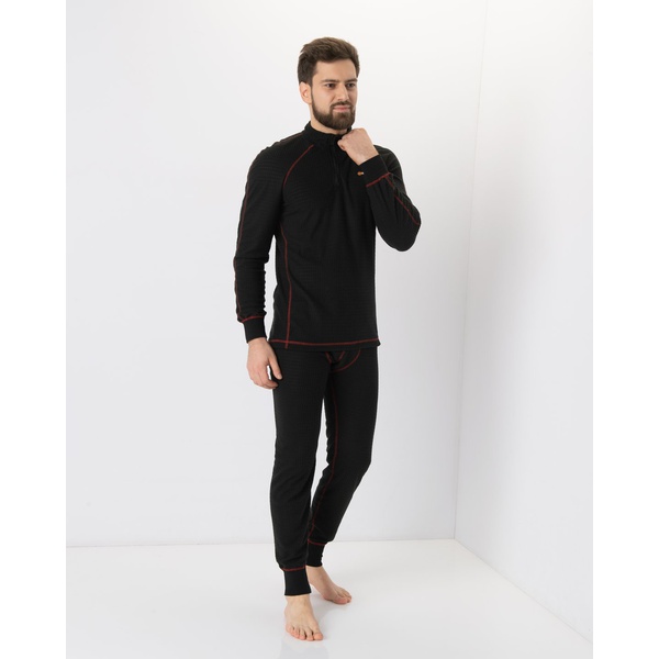 Термобелье Huntsman Thermoline Zip фактурное чёрный