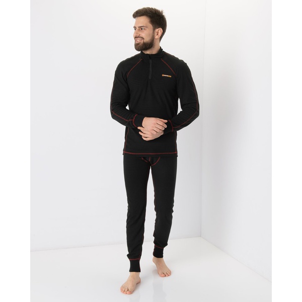 Термобелье Huntsman Thermoline Zip фактурное чёрный