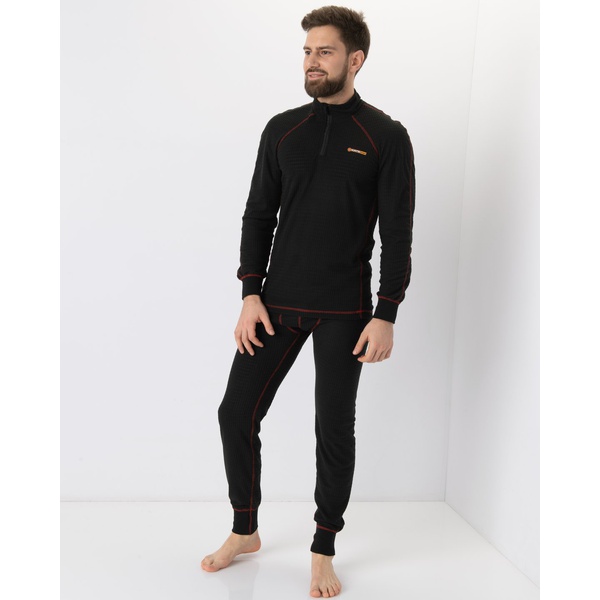 Термобелье Huntsman Thermoline Zip фактурное чёрный