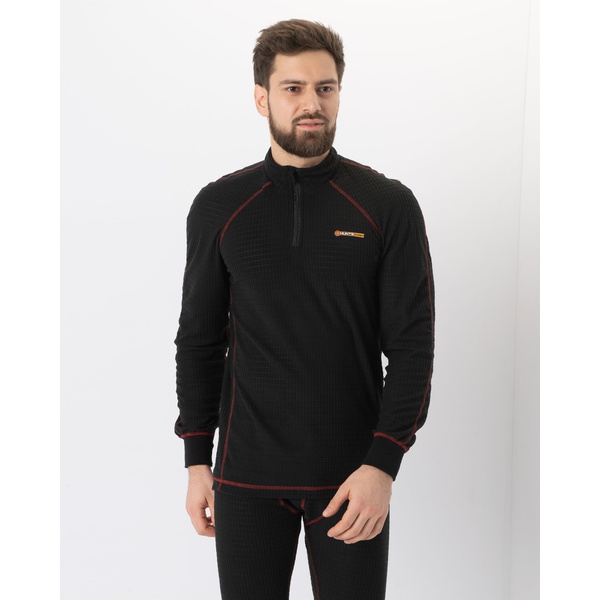 Термобелье Huntsman Thermoline Zip фактурное чёрный